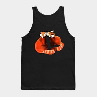 Red Panda Kiss Cute Couple Tank Top